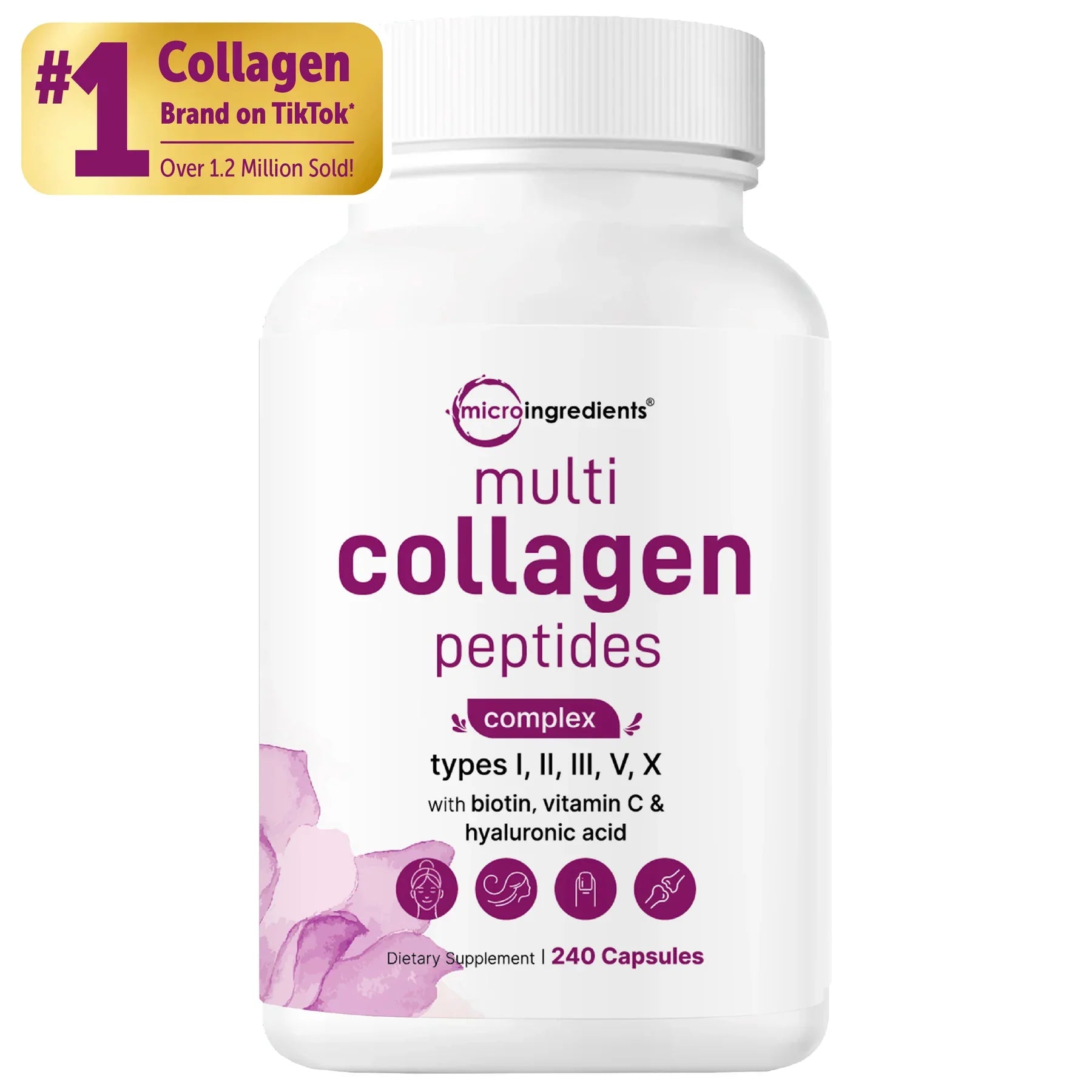 Micro Ingredients Multi Collagen Complex, 240 Capsules