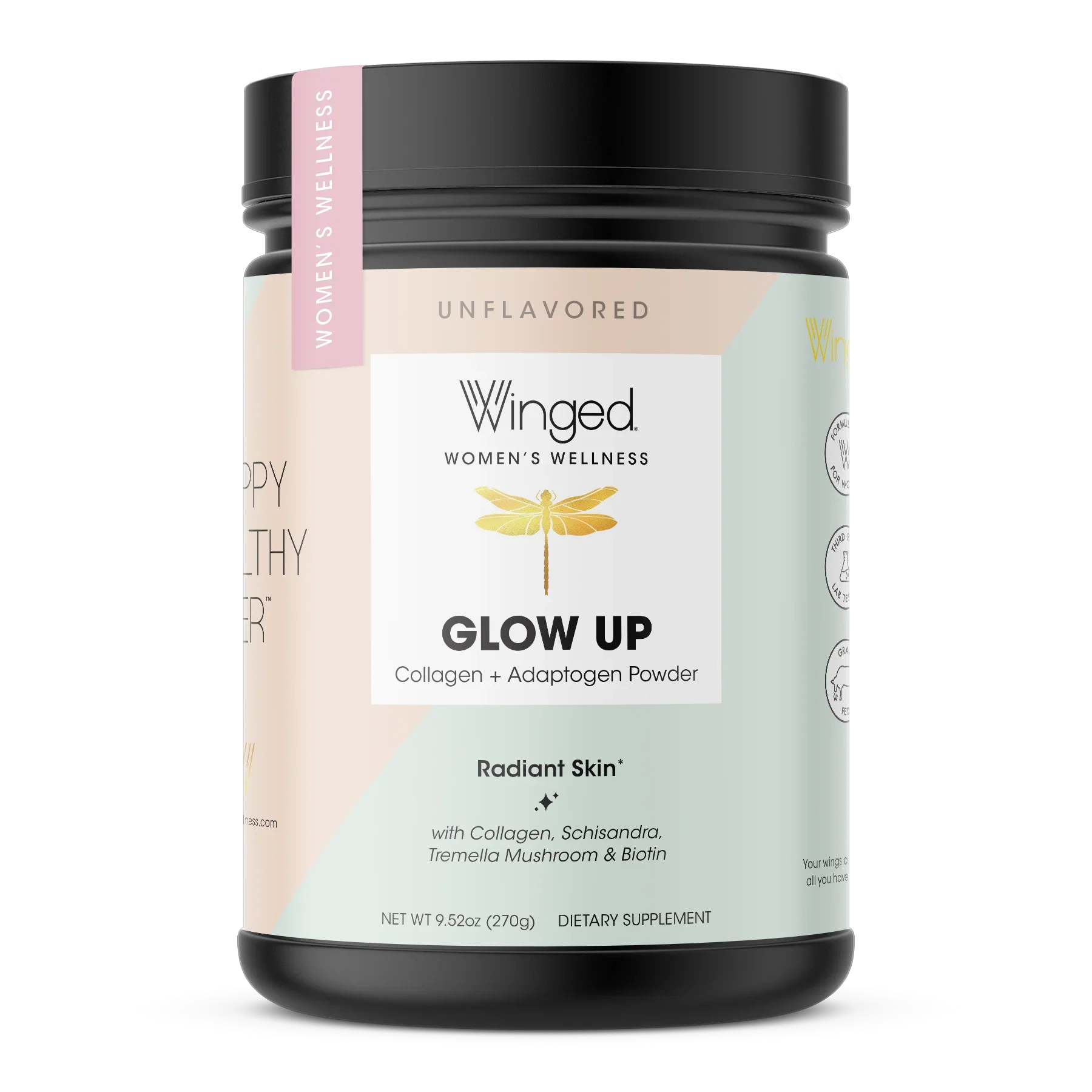 Glow Up Collagen & Stress Drink Mix Powder, 9.7 oz.